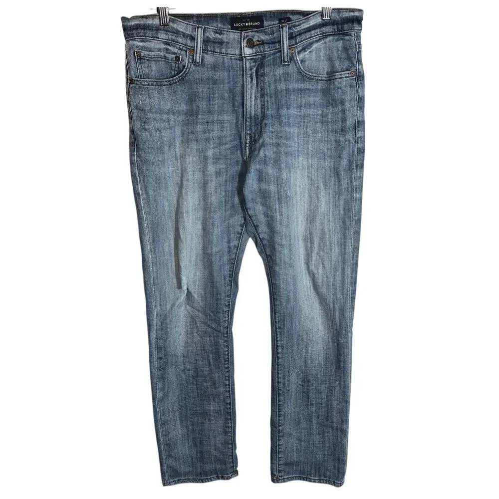 Lucky Brand 410nAthletic Slim Men's Slightly Distressed Denim Jeans 32 x 30